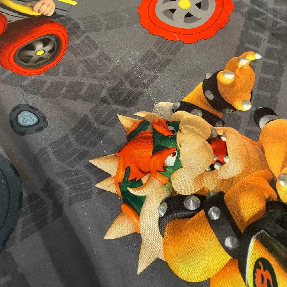 Mario Kart 7 Twin Size Bedding Reversible Comforter 64X86 Mario Bros Blanket